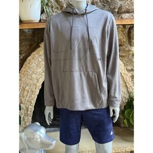 Under Armour Fleece Lined Hoodie Gray Sweatshirt Men’s Size 2XL